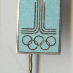 Insigna Olimpica a XXII Olimpiada Moscova Rusia 1980 Cercuri Olimpice