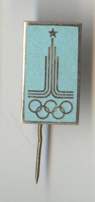 Insigna Olimpica a XXII Olimpiada Moscova Rusia 1980 Cercuri Olimpice foto
