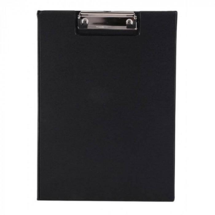 Clipboard Dublu A4 Deli Start, Material Plastic si Carton Negru, Clipboarduri Duble, Clipboard Documente, Accesorii Documente, Suport de Scris, Clipbo