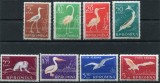 1957 , Lp 448 , Fauna din Delta Dunarii , serie MNH