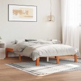 Cumpara ieftin Cadru pat fără saltea, maro ceruit, 120x200 cm, lemn masiv pin