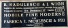 1931 Reclamă rom&acirc;nească Fabrica I. Niculescu &amp; fiu / mobila fina / Bucuresti interbelic Str Doamnei Nr 27 Magazin B. RADULESCU &amp; J. WIGH industrie