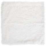 Fată de pernă decorativă din blană artificială, albă, 40x40 cm, CMCLASS
