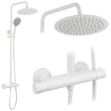 Set de duș fără pipă cu termostat Rea Lungo White