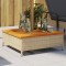 Gossi masca suport umbrela de soare, bej 70x70x25 cm poliratan/acacia
