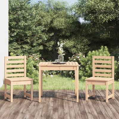 Set bistro de grădină, 3 piese, lemn masiv de pin foto