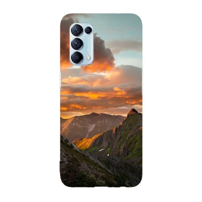 Husa compatibila cu Oppo A76 model Drone Shot of a Mountain Range, Silicon, TPU, Viceversa foto