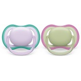 Philips Avent Ultra Air SCF085/24 0-6 m suzetă Purple/Green 2 buc