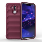 Husa pentru huawei mate 20 lite, antisoc, margini striatii, magic shield, bordeaux