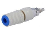 Soclu Banană 4mm 24A Albastru Nichelat Pe Panou Cu &Icirc;nșurubare