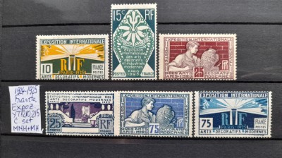 1924 Franta-Expoz.-YT=210-215-compl.set-MNH+MH foto