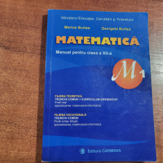 Matematica.Manual pentru clasa a XII a M1 - Marius Burtea,G.Burtea