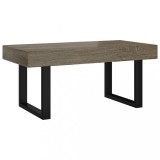 Cumpara ieftin Masuta de cafea, gri si negru, 90x45x40 cm, MDF si fier