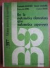 C-tin Avadanei - De la matematica elementară spre matematica superioară