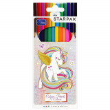 Cumpara ieftin Set creioane colorate Starpak, Unicorn, 12 culori