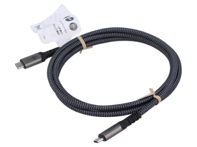 Cablu USB 4.0 USB C 1,5m negru/gri Goobay