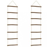 Cumpara ieftin Decoratiuni de perete in forma de scara 2 buc Rama naturala