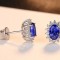 Cercei ARGINT CU Zirconiu --BLUE SAPPHIRE-- arg237A