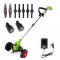 Motocoasa cu Roti, 2 in 1 PENDAN, cu 2 Acumulatori 12V, 7 lame incluse