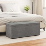 vidaXL Taburet Gri &icirc;nchis 101 x 41 x 40 cm Catifea și lemn stratificat 876796