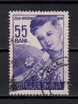 Romania 1956, LP.406 - Ziua Internaţională a Copilului, Stampilat foto