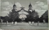 Carte postala, Bucuresti, intrarea in parcul Carol I, 1932