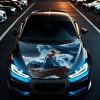 Folie Capota Auto &quot;Hood Art&quot; rezistenta la exterior, marime L (180 x 130cm) - Cod: AVX-CAPOTA-013L, AVEX