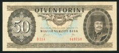 t838 UNGARIA BANCNOTA DE 50 FORINT 1989 APROAPE NECIRCULATA aUNC