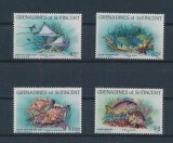 sT VINCENT 1984-PESTI-SERIE COMPLETA DE 4 timbre NESTAMPILATE