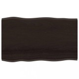 Cumpara ieftin Blat masa, 100x60x2 cm, maro, lemn stejar tratat contur organic