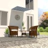 VidaXL Copertină retractabilă, albastru și alb, 100 x 150 cm