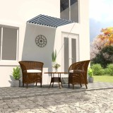 VidaXL Copertină retractabilă, albastru și alb, 100 x 150 cm