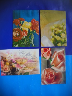 HOPCT LOT 1927 FELICITARE-FLORI-4 CARTI POSTALE-NECIRCULATE foto