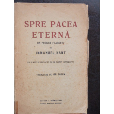 SPRE PACEA ETERNA - IMMANUEL KANT foto