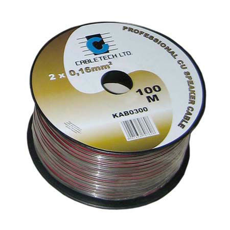 Cablu difuzor negru 1mm cupru Cabletech KAB0314