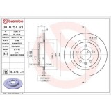 Set disc frana Opel Insignia B Country Tourer (Z18) 06.17-, Insignia B Grand Sport (Z18) 03.17-, Insignia B Sports Tourer (Z18) 03.17-, Insignia B Sp, BREMBO