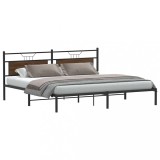 VidaXL Cadru de pat fără saltea Stejar maro 200x200 cm Lemn prelucrat