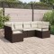 vidaXL Set de canapele pentru grădină 6 pcs Maro Rattan poli 3346518