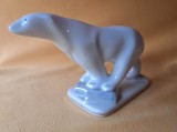Urs polar - produs vechi romanesc, anii 1970, era socialista, bibelou vechi, ceramica portelan, piesa superba