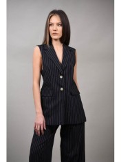 VESTA COSTUM IN DUNGI CUT OUT VENEZIA S Negru