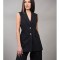 VESTA COSTUM IN DUNGI CUT OUT VENEZIA S Negru