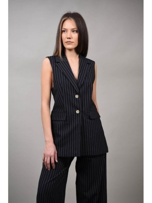 VESTA COSTUM IN DUNGI CUT OUT VENEZIA S Negru