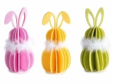 Cumpara ieftin Set 3 figurine Iepurasi Paste textil multicolor &Oslash; 9 cm x 19,5 H