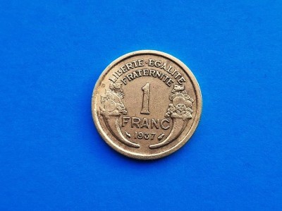 1 Franc 1937 Franta-XF foto