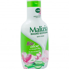 Spuma de baie cu aloe bio si magnolie, 1000ml, Malizia