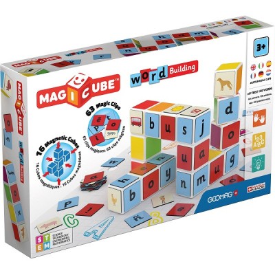 Set magnetic GEOMAG, MAGICUBE WORD BUILDING, 79 piese foto