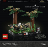 Cumpara ieftin LEGO Star Wars Diorama de Urmarire cu Speederul pe Endor 75353