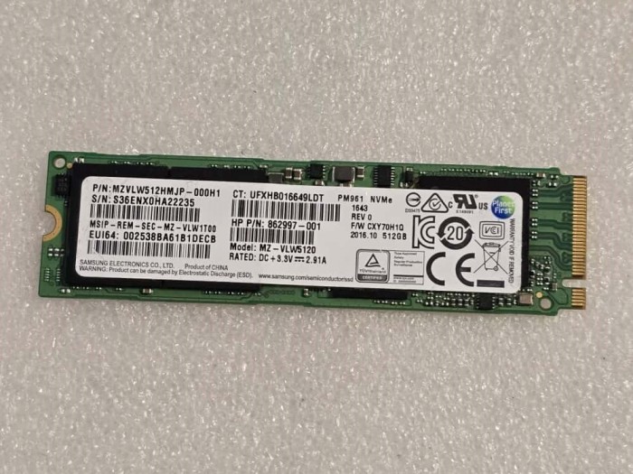 Solid State Drive (SSD) Samsung 512GB TLC PCI-E 3.0 x4 NVMe M.2 2280