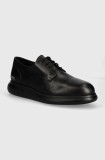 Karl Lagerfeld pantofi de piele GRANBY barbati, culoarea negru, KL22330