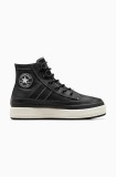Converse sneakers din piele Chuck Taylor All Star Equip Waterproof culoarea negru, A08555C